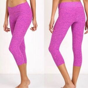 Beyond Yoga Pink/Violet Spacedye Crop Leggings Size S